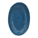 Dany Decorative Curved Platter | Crocodile Texture | Blue Aluminum 17"