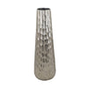 Decorative Vase Set of 2 | Handcrafted Design | Textured Silver 23 20"
