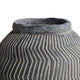 Decorative Pot | Chevron Pattern | Traditional Shape | Gray Cement 17"