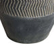 Decorative Pot | Chevron Pattern | Traditional Shape | Gray Cement 17"