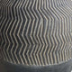 Decorative Pot | Chevron Pattern | Traditional Shape | Gray Cement 17"