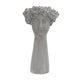 Decorative Vase | Women Head w Flower Wreath | Gray Cement | 23"