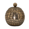 Dany Lidded Pot | Crocodile Texture | Watertight Base | Gold Aluminum 9"