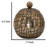 Dany Lidded Pot | Crocodile Texture | Watertight Base | Gold Aluminum 9"