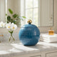 Dany Lidded Pot | Crocodile Texture | Watertight Base | Blue Aluminum 9"