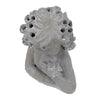 Decorative Vase | Bird on Girl's Hand Sculpture | Gray Polyresin | 12"