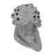 Decorative Vase | Bird on Girl's Hand Sculpture | Gray Polyresin | 12"
