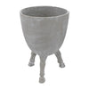 Decorative Planter w Tripod Legs | 22" Gray Cement | Modern Style