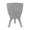 Decorative Planter w Tripod Legs | 22" Gray Cement | Modern Style