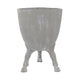 Decorative Planter w Tripod Legs | 22" Gray Cement | Modern Style