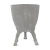 Decorative Planter w Tripod Legs | 22" Gray Cement | Modern Style