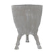 Decorative Planter w Tripod Legs | 22" Gray Cement | Modern Style