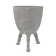 Decorative Planter w Tripod Legs | 22" Gray Cement | Modern Style