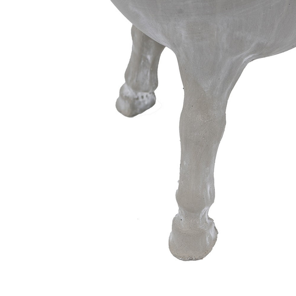 Decorative Planter w Tripod Legs | 22" Gray Cement | Modern Style