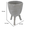 Decorative Planter w Tripod Legs | 22" Gray Cement | Modern Style