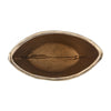 Decorative Oval Vase | Live Edge Curved Gold Rim | Black Aluminum 10"