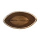 Decorative Oval Vase | Live Edge Curved Gold Rim | Black Aluminum 10"