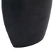 Decorative Oval Vase | Live Edge Curved Gold Rim | Black Aluminum 10"