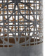 Lantern Set of 3 | Cylindrical | Pieced Lattice Gold | Gray 15 13 11"