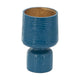 Dany Vase | Crocodile Texture | Watertight Base | 8" Blue Aluminum