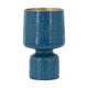 Dany Vase | Crocodile Texture | Watertight Base | 8" Blue Aluminum