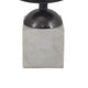 19" Tabletop Decor | Ring Statuary on White Marble Base | Black Metal