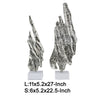 Tree Bark Sculpture Set of 2 | White Marble | Silver Aluminum 27 23"