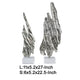 Tree Bark Sculpture Set of 2 | White Marble | Silver Aluminum 27 23"