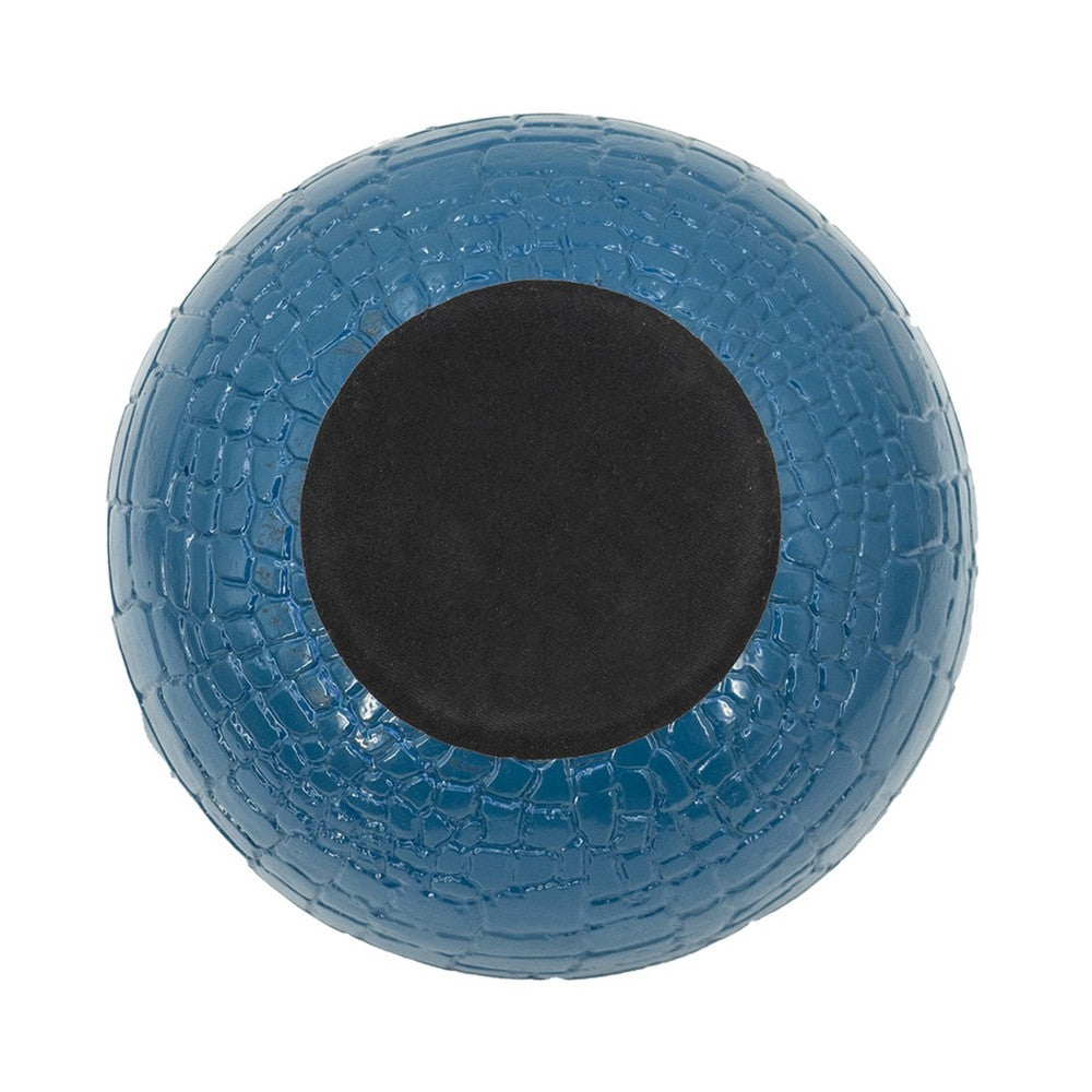 Dany 9" Decorative Bowl | Crocodile Texture | Blue & Gold Aluminum