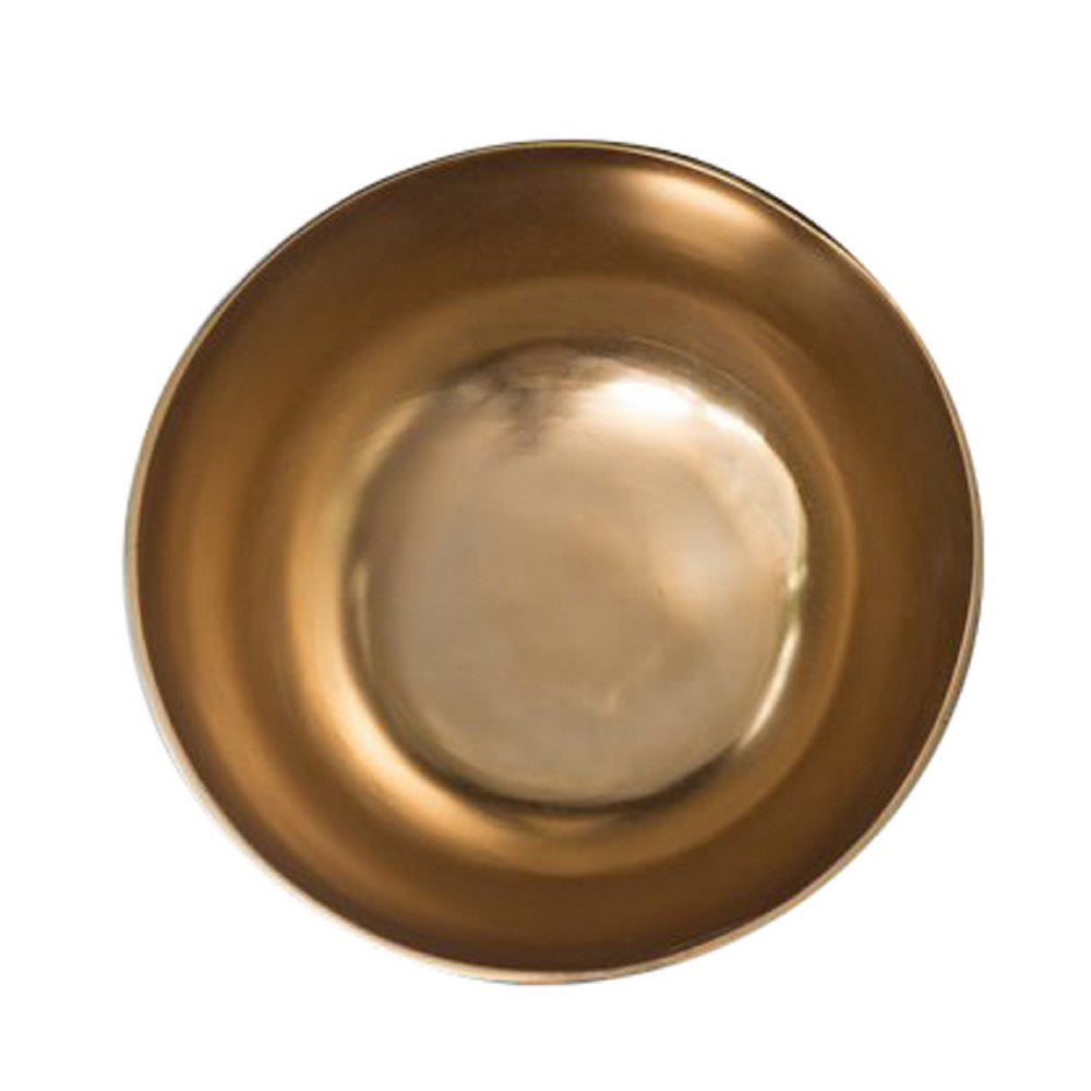 Dany 9" Decorative Bowl | Crocodile Texture | Blue & Gold Aluminum
