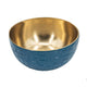 Dany 9" Decorative Bowl | Crocodile Texture | Blue & Gold Aluminum