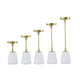 Pillar Candle Holder Set of 5 | Gold Aluminum & Thick White Marble Base