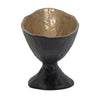 Decorative Bowl | 14" Oval Shape with Pedestal Stand | Black | Gold