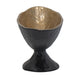 Decorative Bowl | 14" Oval Shape with Pedestal Stand | Black | Gold
