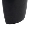 Decorative Vase | 8" Curved Rim Edge | Rich Black and Gold Metal