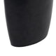 Decorative Vase | 8" Curved Rim Edge | Rich Black and Gold Metal