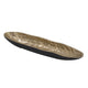 Decorative Bowl | 16" Long Oval Shape | Luxe Black & Gold Aluminum
