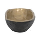 Decorative Bowl | 16" Long Oval Shape | Luxe Black & Gold Aluminum