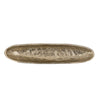 Decorative Bowl | 16" Long Oval Shape | Luxe Black & Gold Aluminum