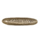 Decorative Bowl | 16" Long Oval Shape | Luxe Black & Gold Aluminum