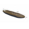 Decorative Bowl | 16" Long Oval Shape | Luxe Black & Gold Aluminum