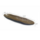 Decorative Bowl | 16" Long Oval Shape | Luxe Black & Gold Aluminum