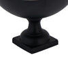 Decorative Bowl | 9" Round Footed Design | Black & Gold Aluminum