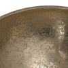 Decorative Bowl | 9" Round Footed Design | Black & Gold Aluminum