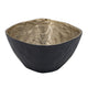Decorative Bowl | 8" Squared Shape Distressed Gold & Black Aluminum