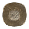 Decorative Bowl | 8" Squared Shape Distressed Gold & Black Aluminum