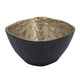 Decorative Bowl | 8" Squared Shape Distressed Gold & Black Aluminum