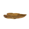 Decorative Accessory Leaf | 16" Tabletop Accent | Teak Brown Wood