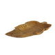 Decorative Accessory Leaf | 16" Tabletop Accent | Teak Brown Wood