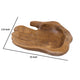 Decorative Accent Bowl Dish | 13" Hand Design with Teak Brown Wood